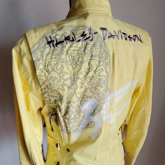 NWOT Yellow HARLEY DAVIDSON Riding Jacket - Picture 3 of 8
